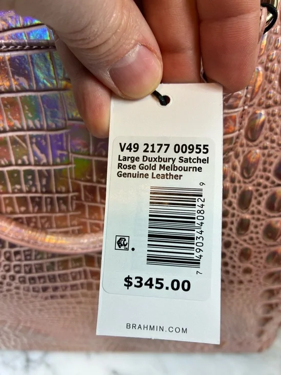 Brahmin Rose Gold Holographic Large Duxbury Bag - NWT & Dustbag 🔥 🔥 🔥 - Picture 11 of 12
